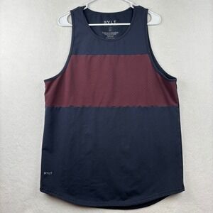 BYLT Tank Mens XL Drop Cut Lux Sleeveless Colorblock Athleisure
